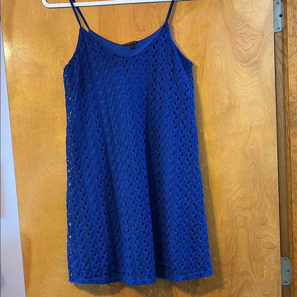 Spaghetti Strap Mini Dress Royal Blue size large